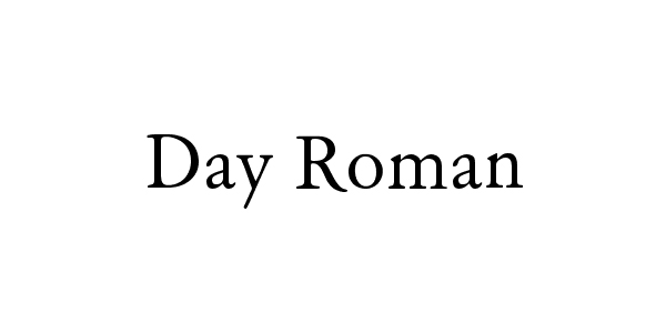 Fonte com Serifa DAY-ROMAN